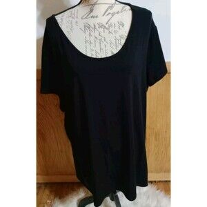 Serena Williams Signature Statement Black Tunic Top Pullover Blouse Plus Size 3X